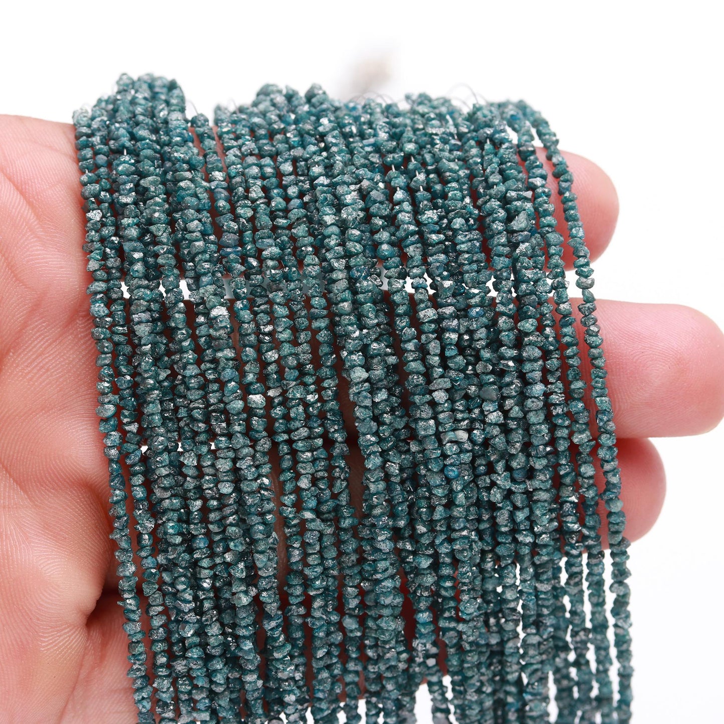 Raw Rough Blue Diamond Beads 2-3 mm Uncut Diamond Beads For Jewelry Making
