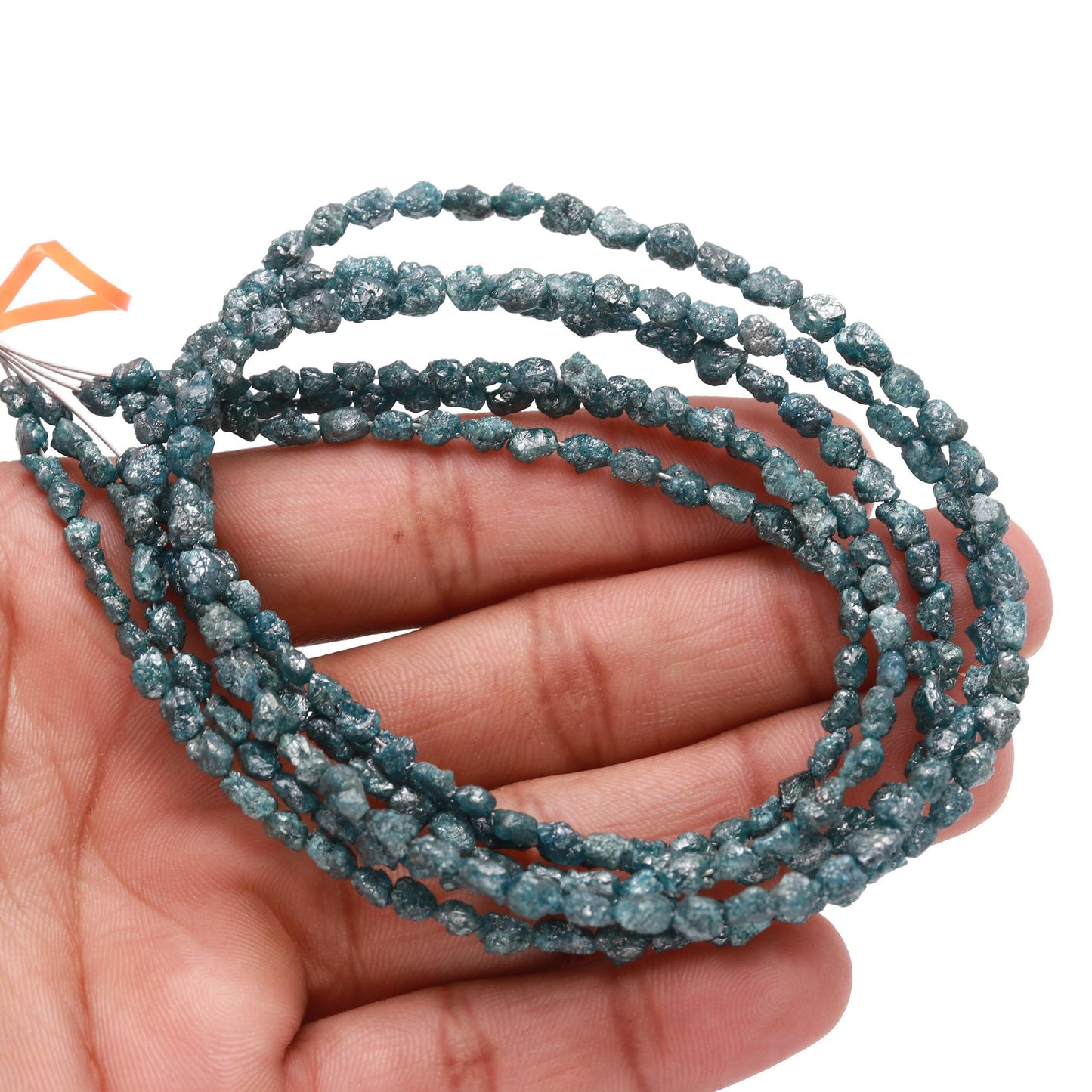 Blue Diamond Bead Raw Rough Tumble Diamond Bead