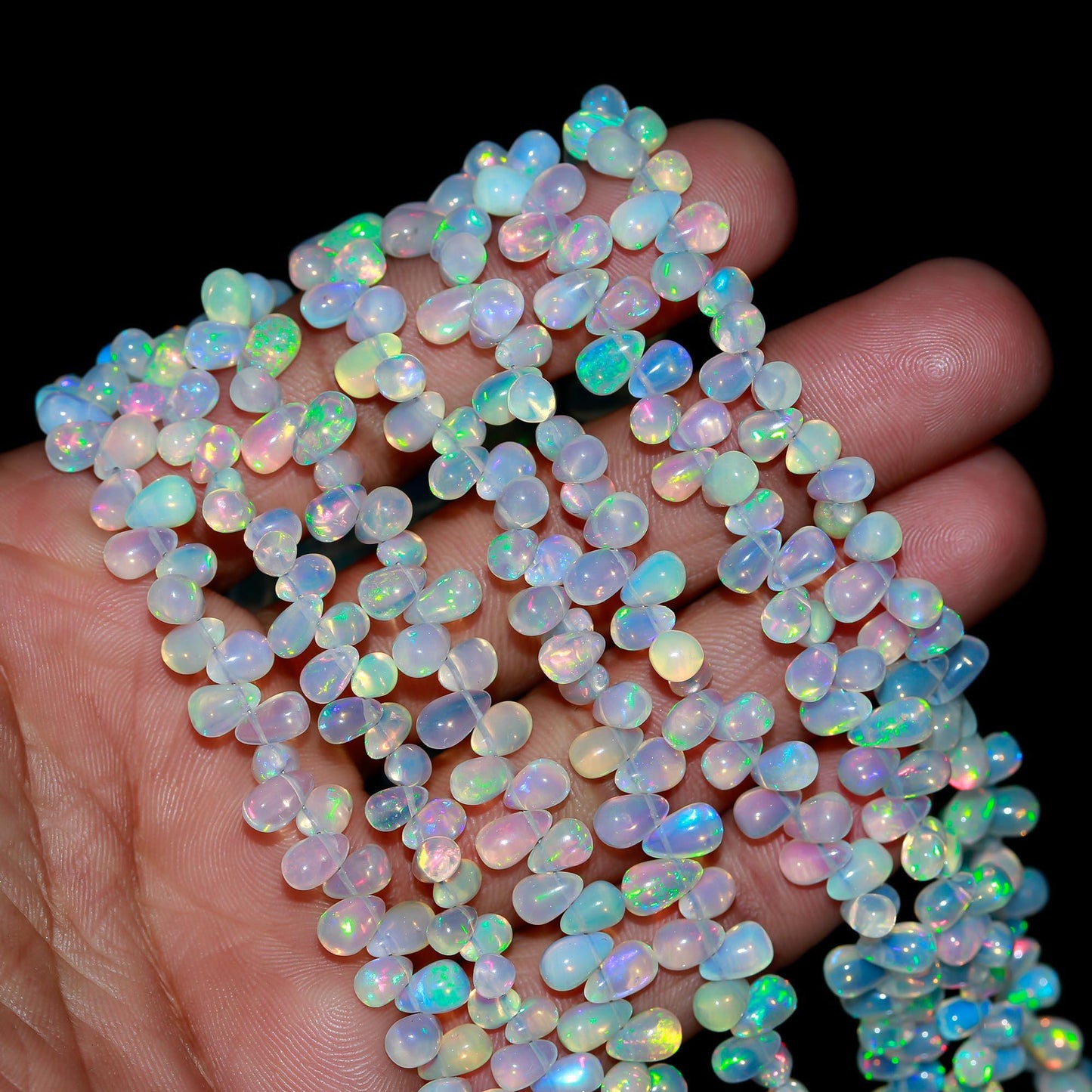 Natural Ethiopian Opal Bead AAA+ Quality Welo Fire Opal Bead 4*6 - 7*10 mm