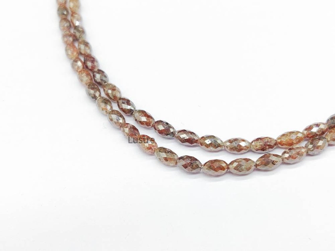 RED DIAMOND Bead 4 mm Bestseller 100% Natural Oval Shape Diamond Bead Faceted Red Diamond Personalized Jewelry Birthday Gift For Her