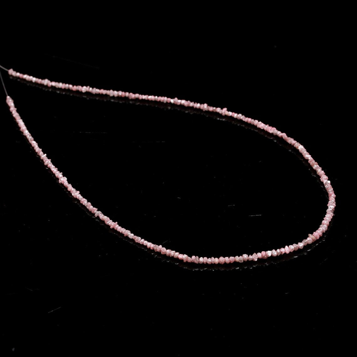 Pink Diamond Raw Rough Diamond Bead 2 - 3 mm Uncut Diamond Bead