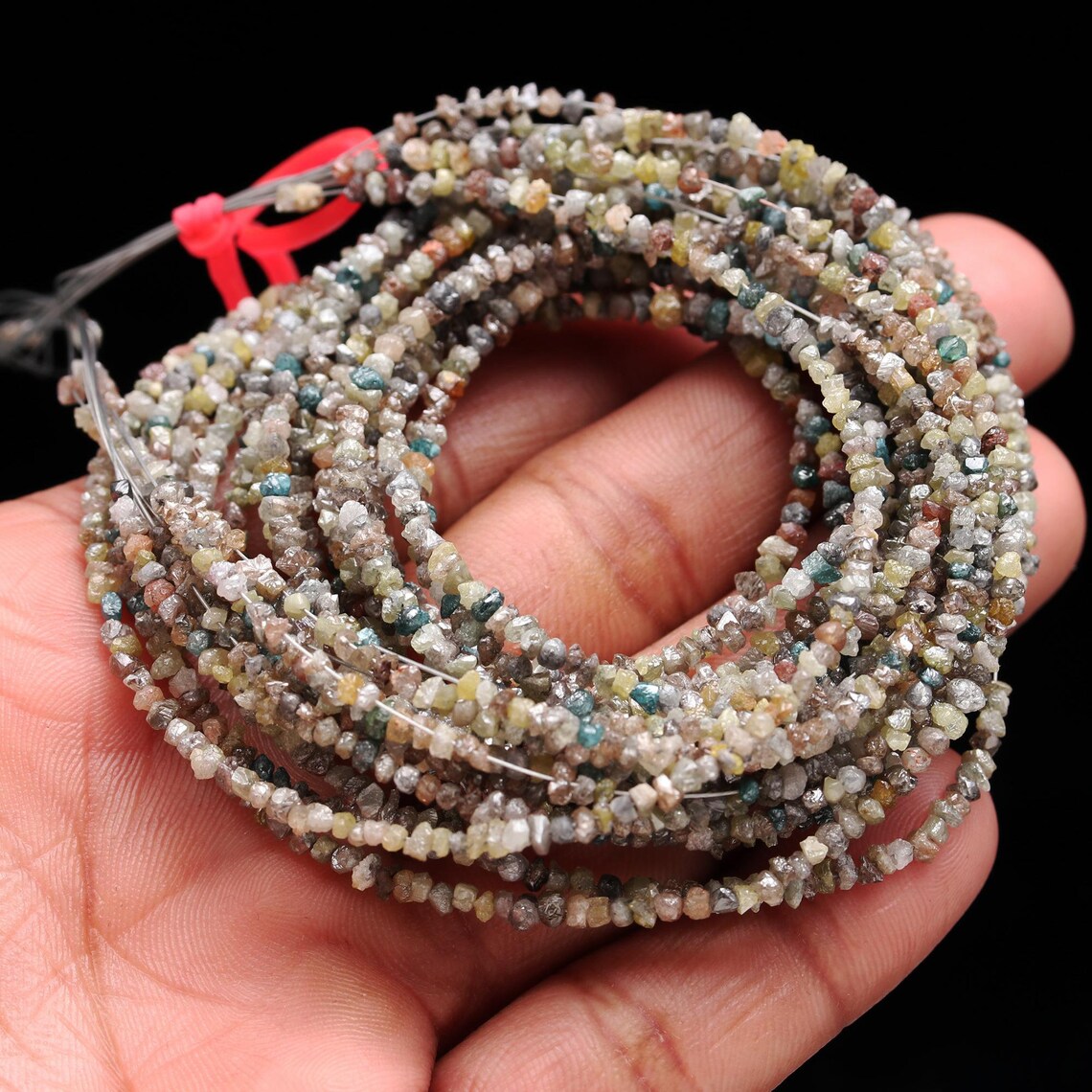 Multi Raw Rough Diamond Bead 2 - 3 mm Beads For Jewelry Making