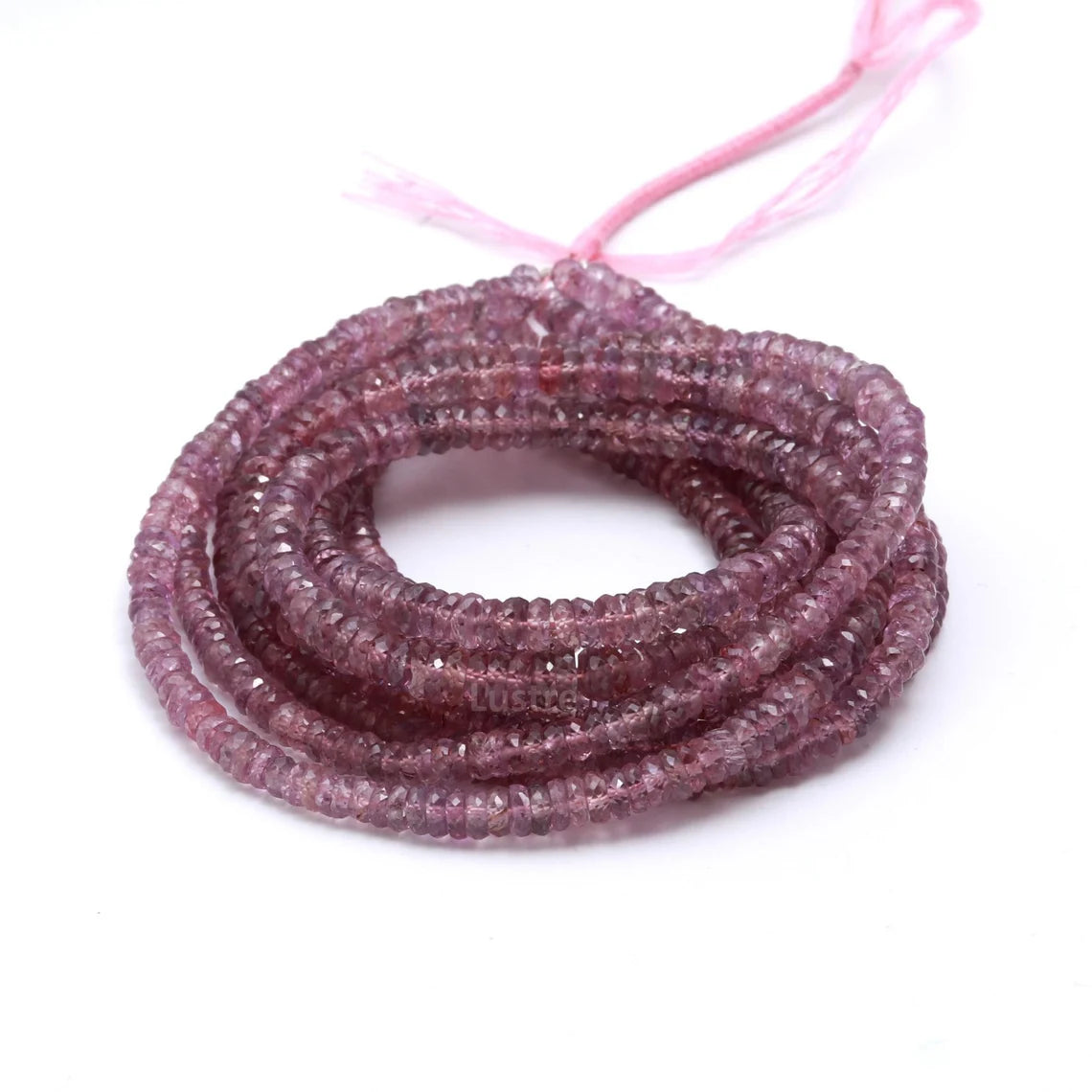 Pink Sapphire Faceted Rondelle 2.5 - 3.5 mm Bead Loose Sapphire Beads For Jewelry Making