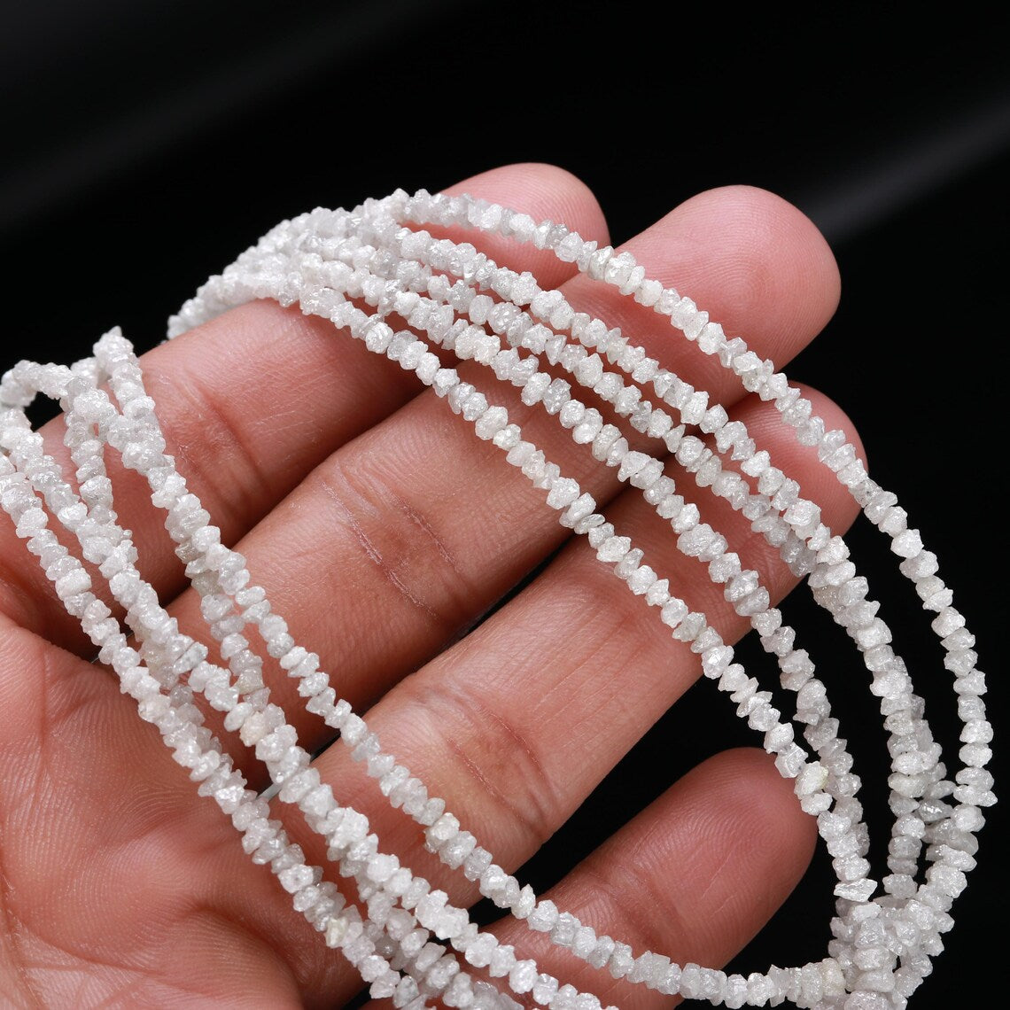 White Gray Rough Diamond Bead Top Quality Uncut Diamond Nuggets