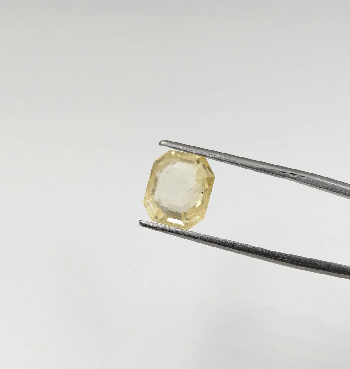 Yellow Sapphire Gemstone 9 x 11 mm Faceted Loose Square Unheated Stone