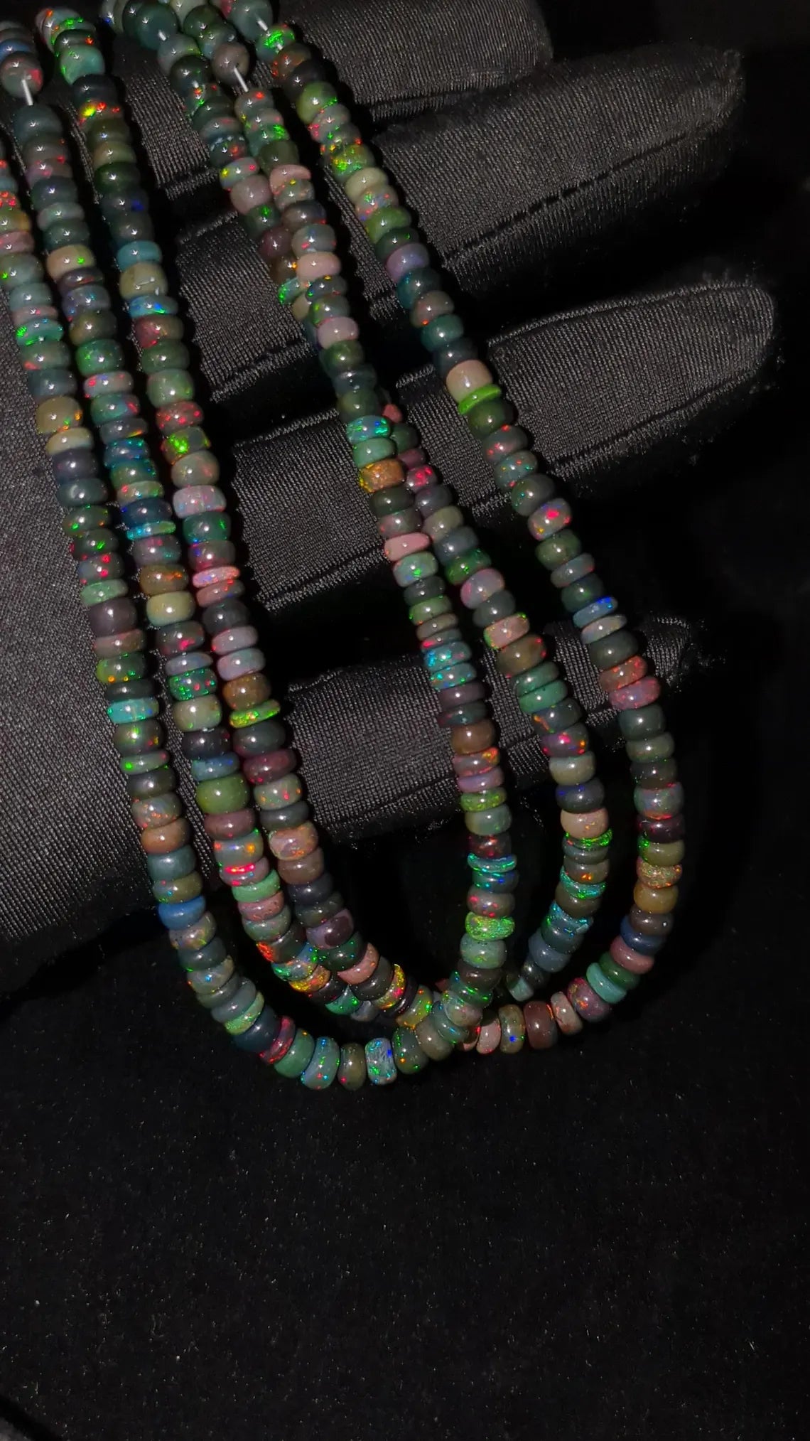 Natural Ethiopian Opal Beads Top Quality Smooth Rondelle Opal Beads