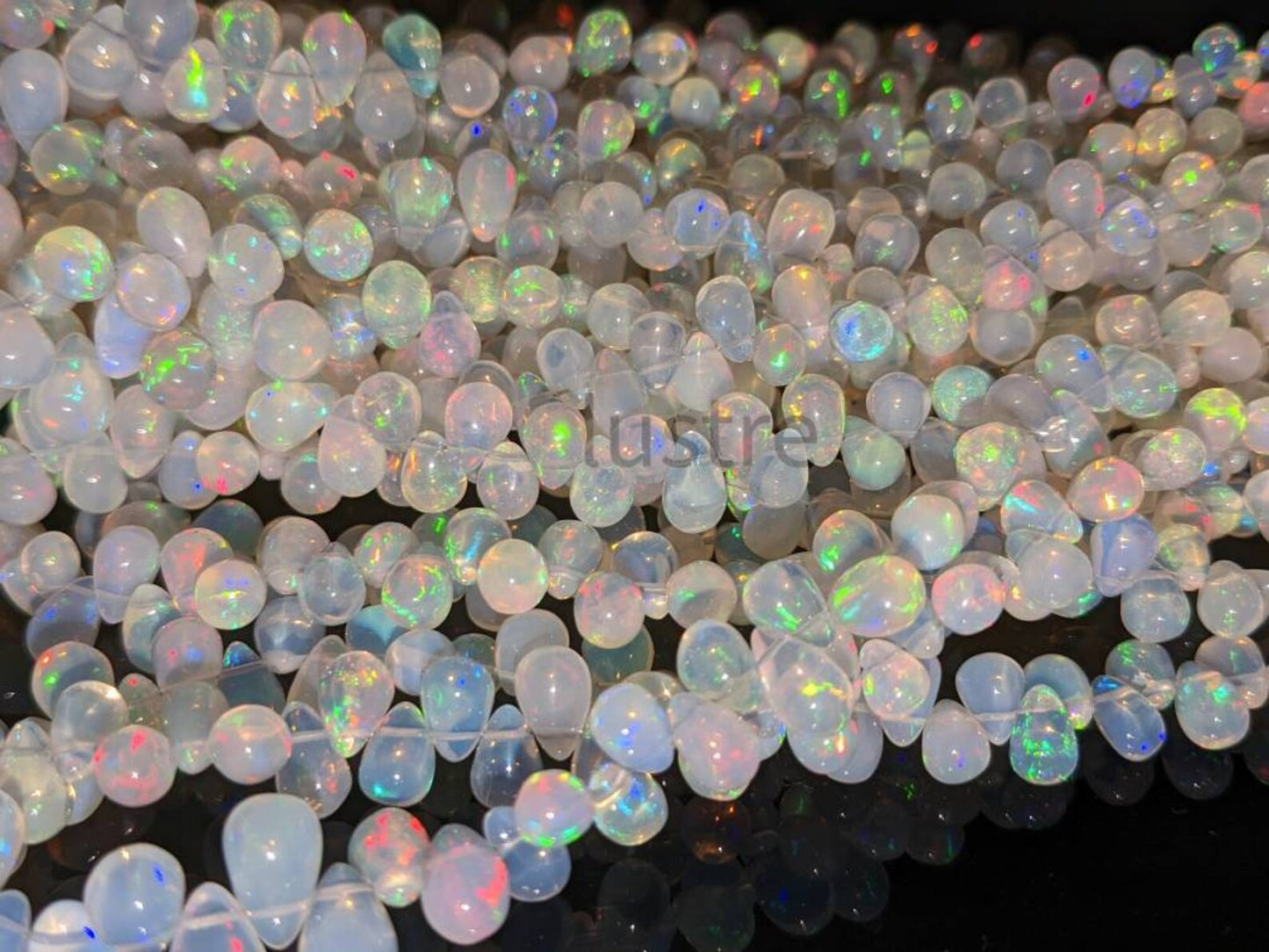 AAA+ Ethiopian Fire Opal Bead Teardrope Beads