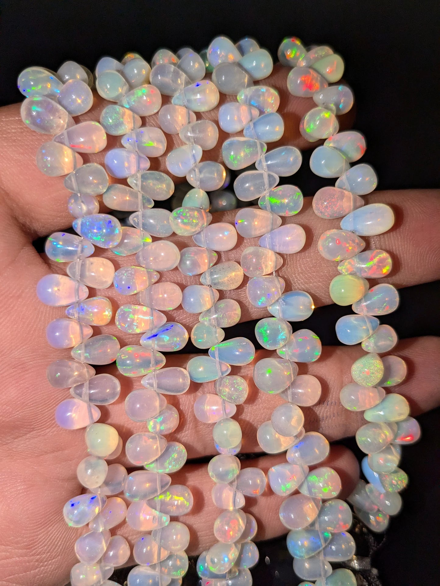 Ethiopian Opal Teardrop Beads 5 * 8.5 mm