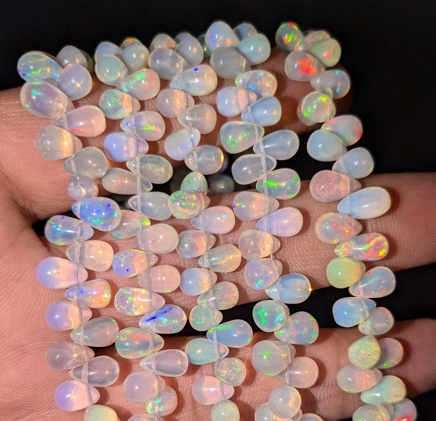 Ethiopian Opal Teardrop Beads 5 * 8.5 mm