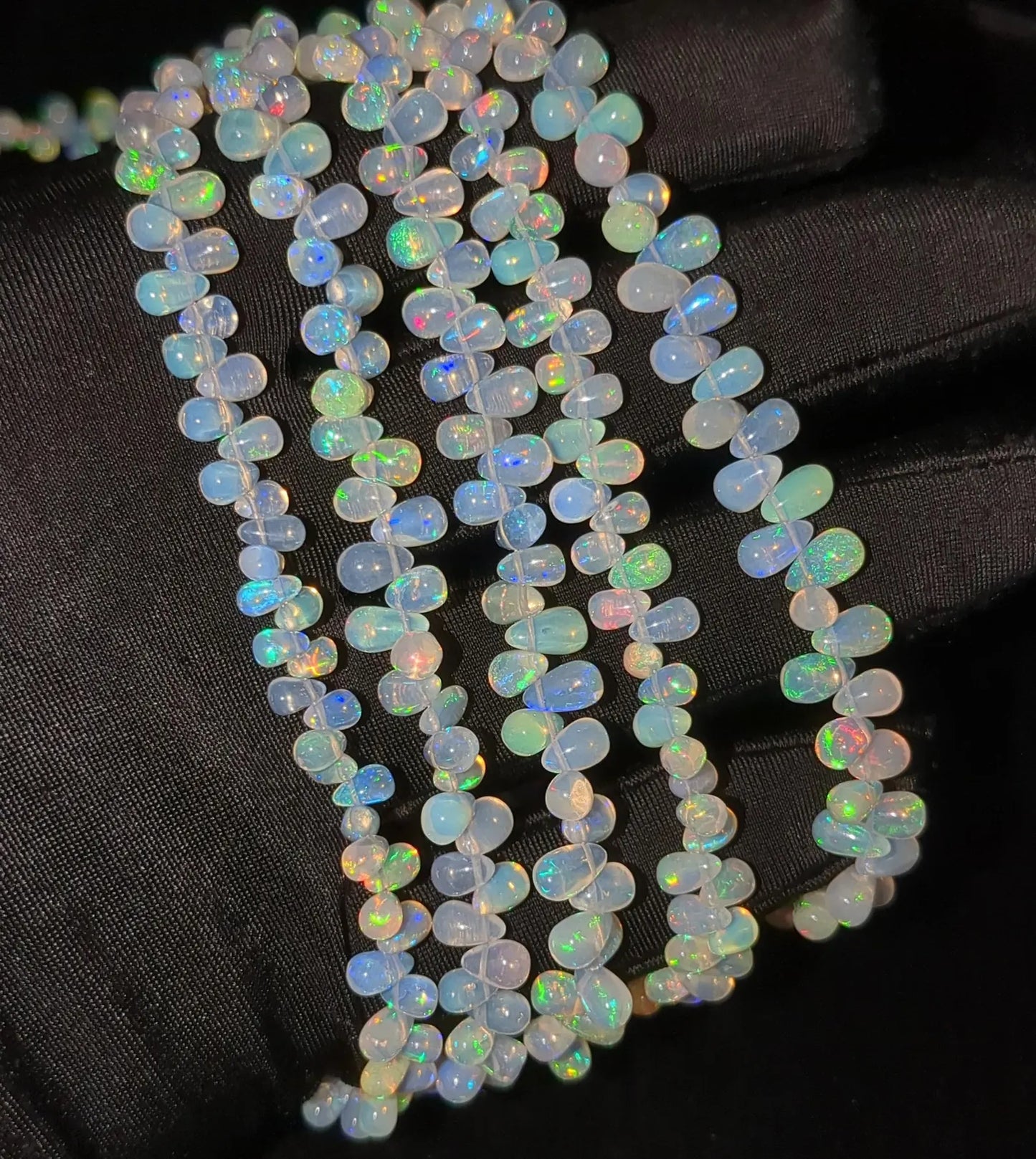 Excellent Ethiopian Opal Smooth Drops 4*6 - 7*10 mm