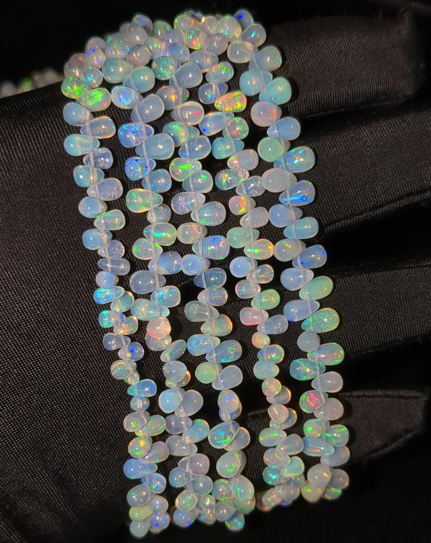 Excellent Ethiopian Opal Smooth Drops 4*6 - 7*10 mm