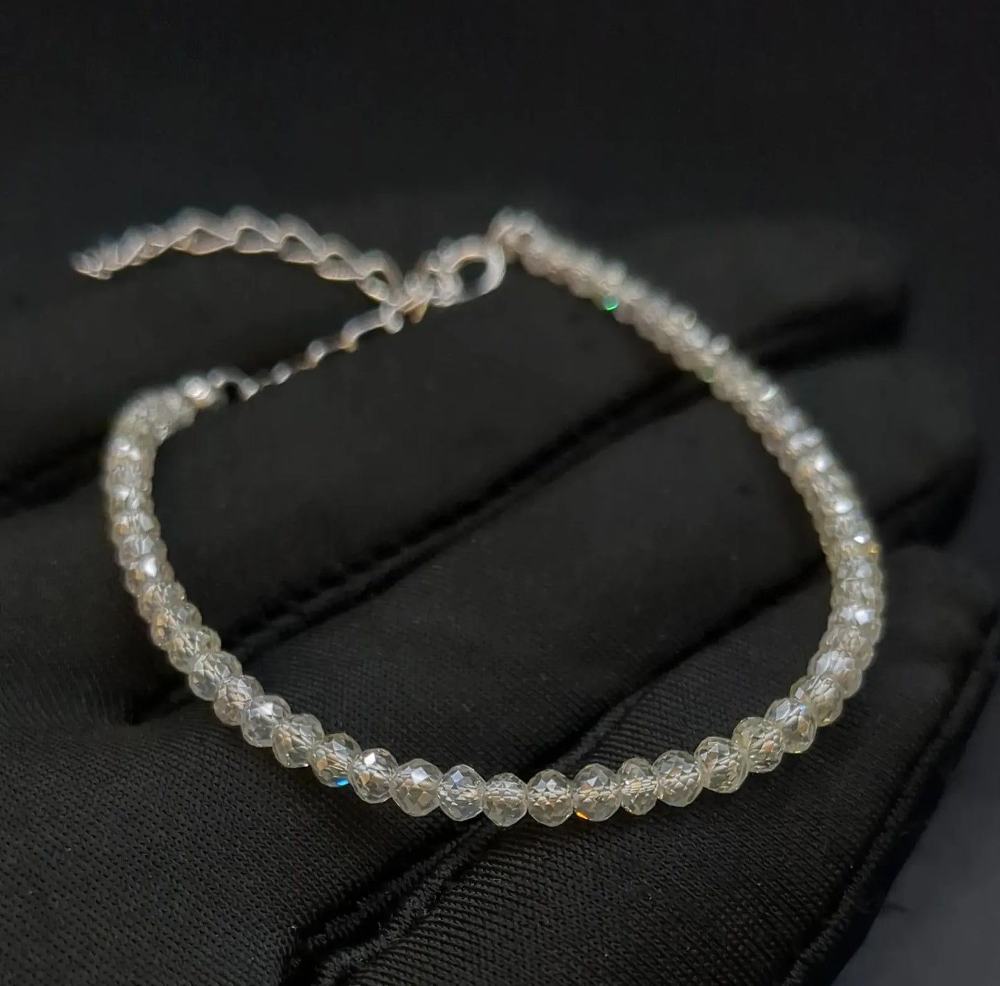Clear White Diamond Bracelet AAA+ Top Quality White Diamond Beads
