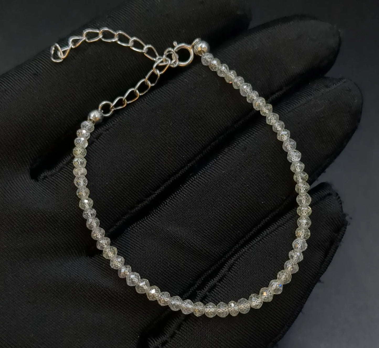 Clear White Diamond Bracelet AAA+ Top Quality White Diamond Beads