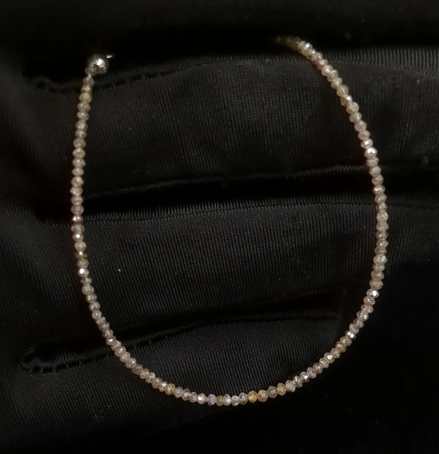 Champagne Diamond Beads Bracelet