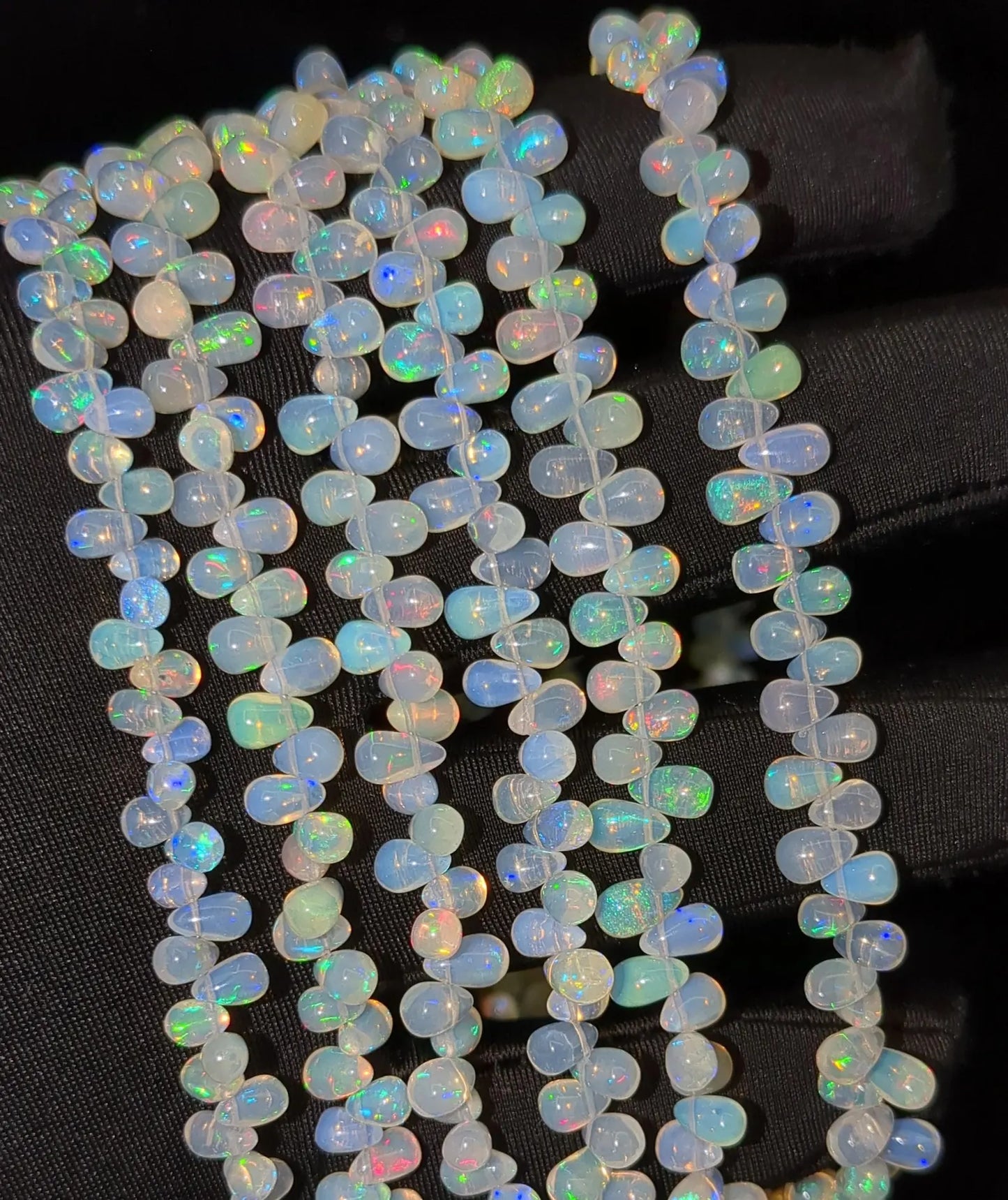 Excellent Ethiopian Opal Smooth Drops 4*6 - 7*10 mm
