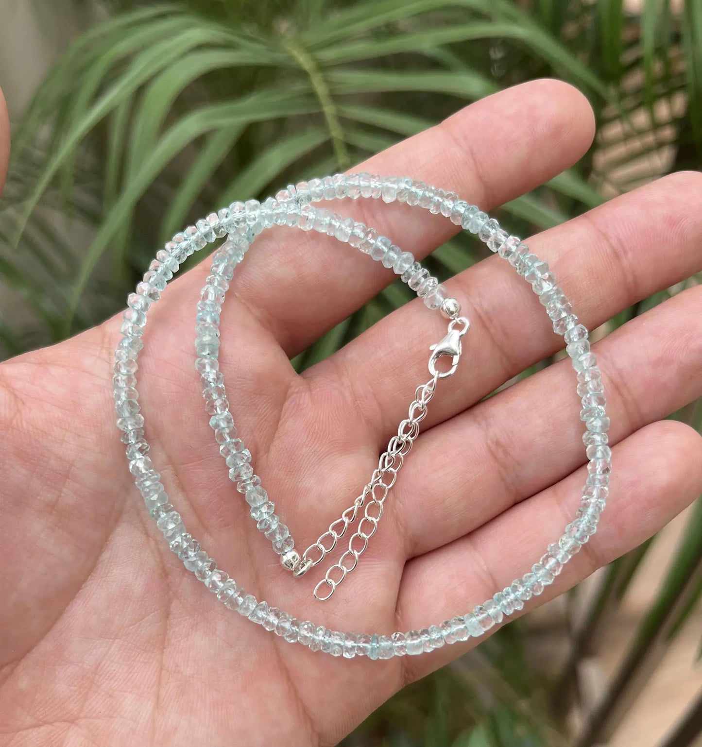 Aquamarine 925 Sterling Silver Necklace