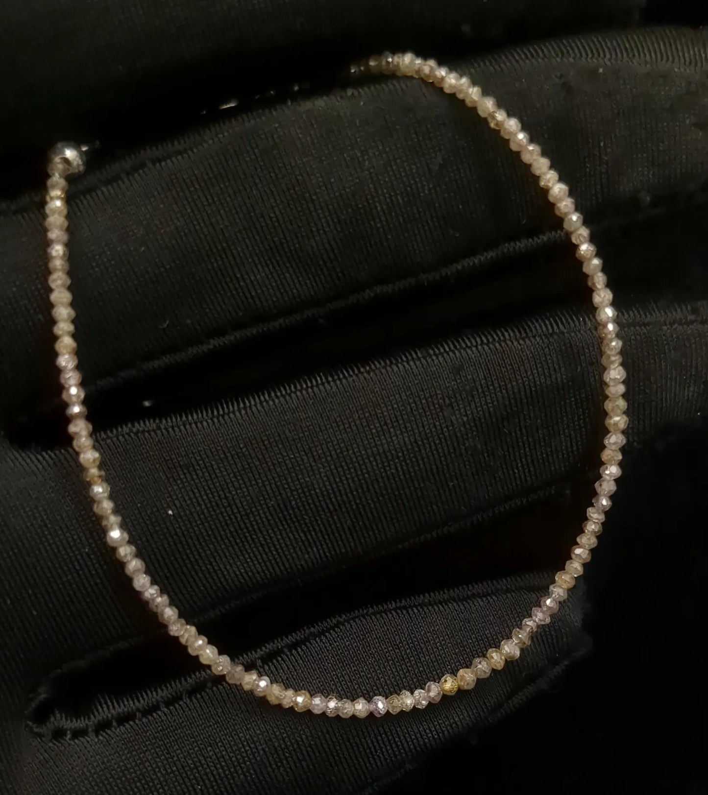 Champagne Diamond Beads Bracelet