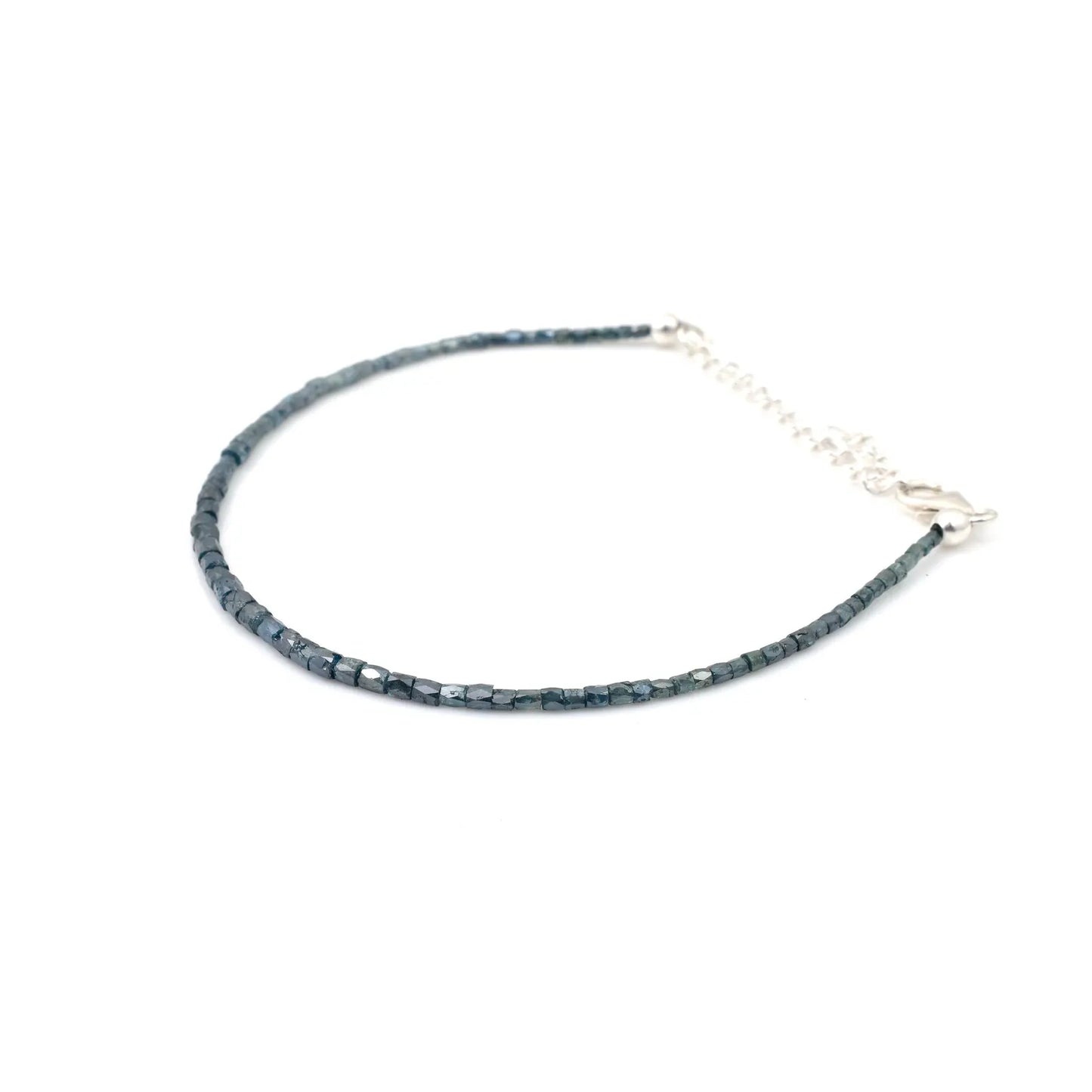 Blue Diamond Bracelet Faceted TUBE Beads PIPE Diamond Beads