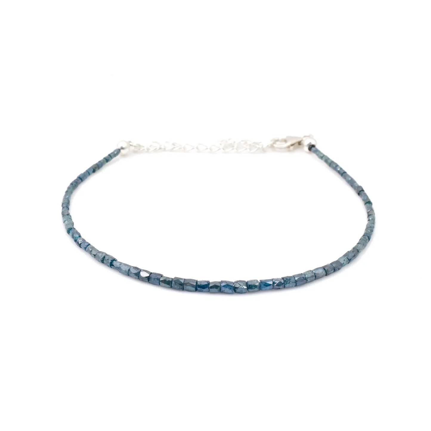 Blue Diamond Bracelet Faceted TUBE Beads PIPE Diamond Beads