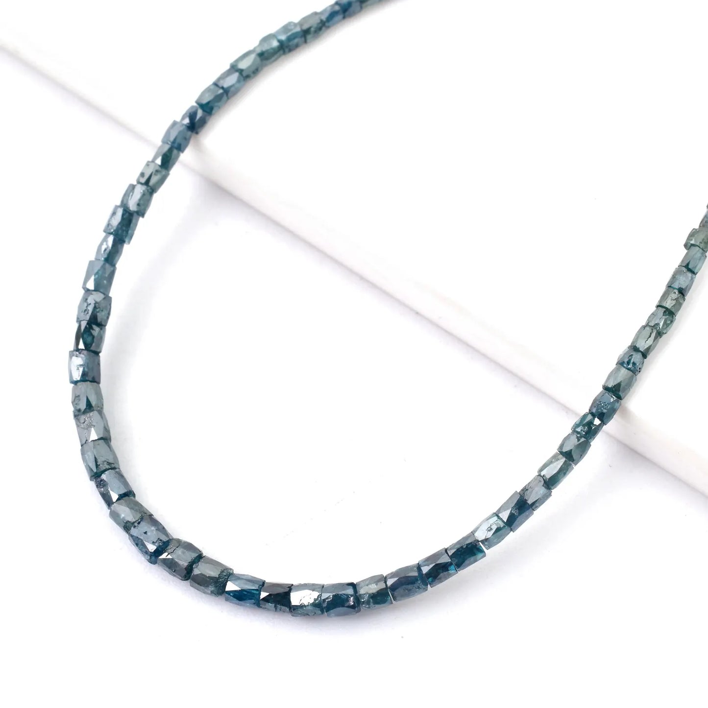 Blue Diamond Bracelet Faceted TUBE Beads PIPE Diamond Beads