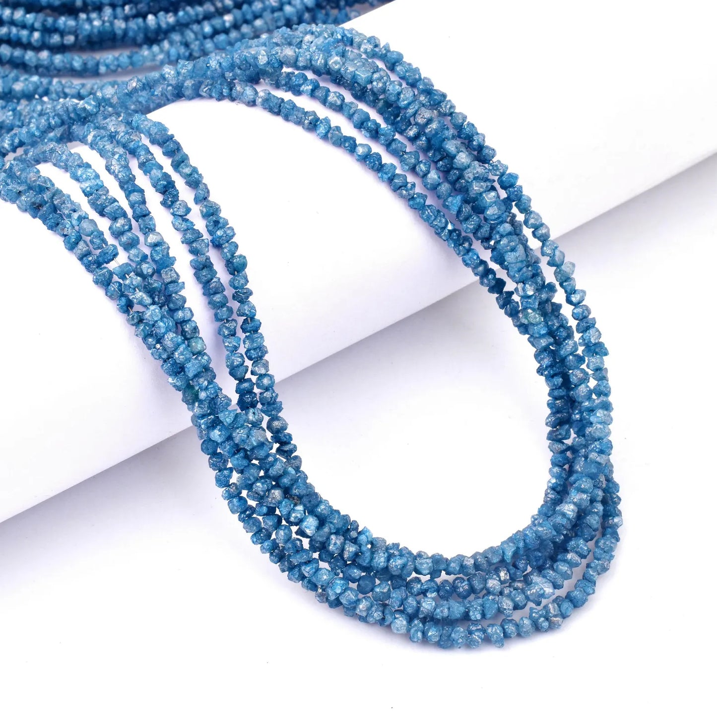 Blue Uncut Diamond Beads 2.5 - 4 mm Diamond Nuggets