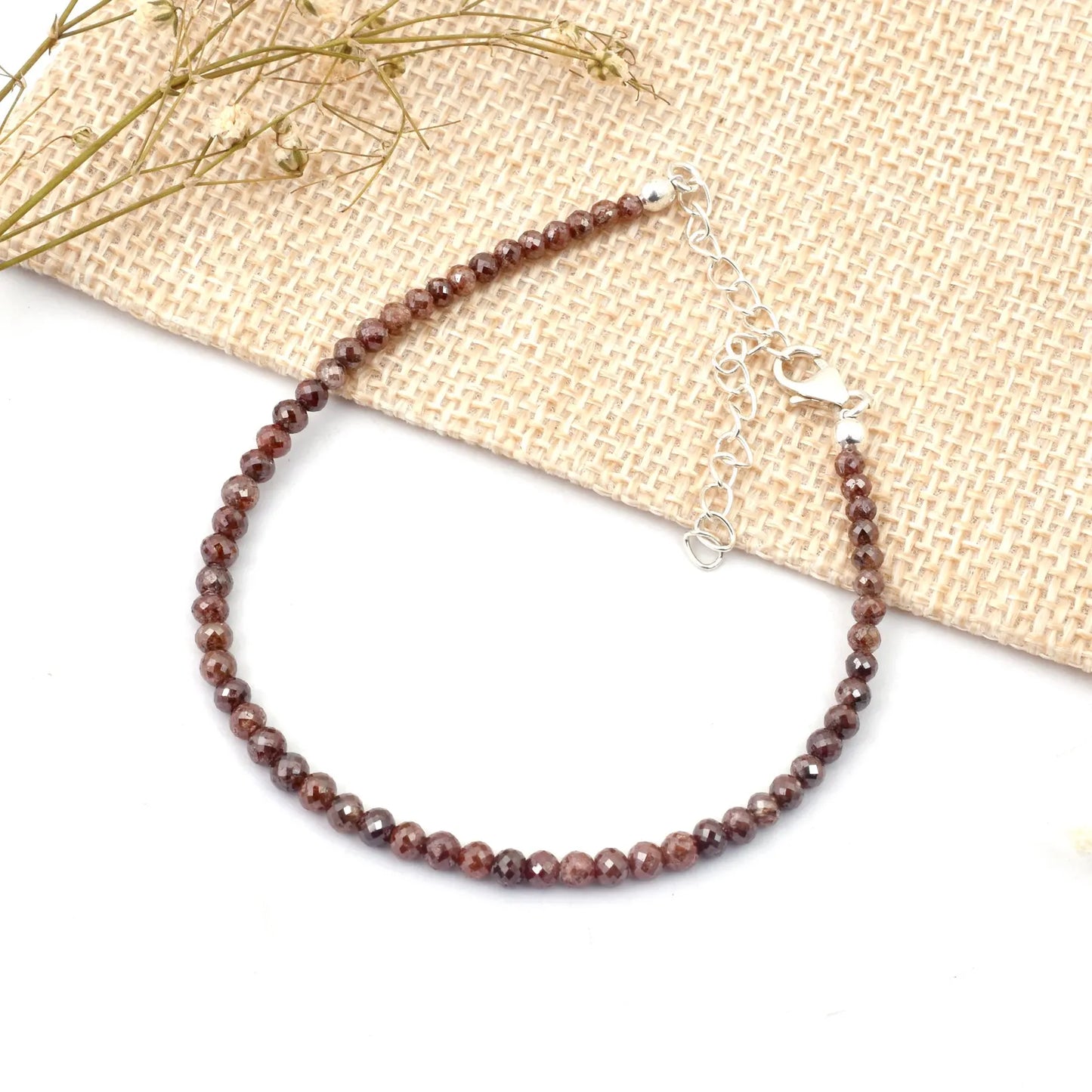 Champagne Red Diamond Balls Bracelet