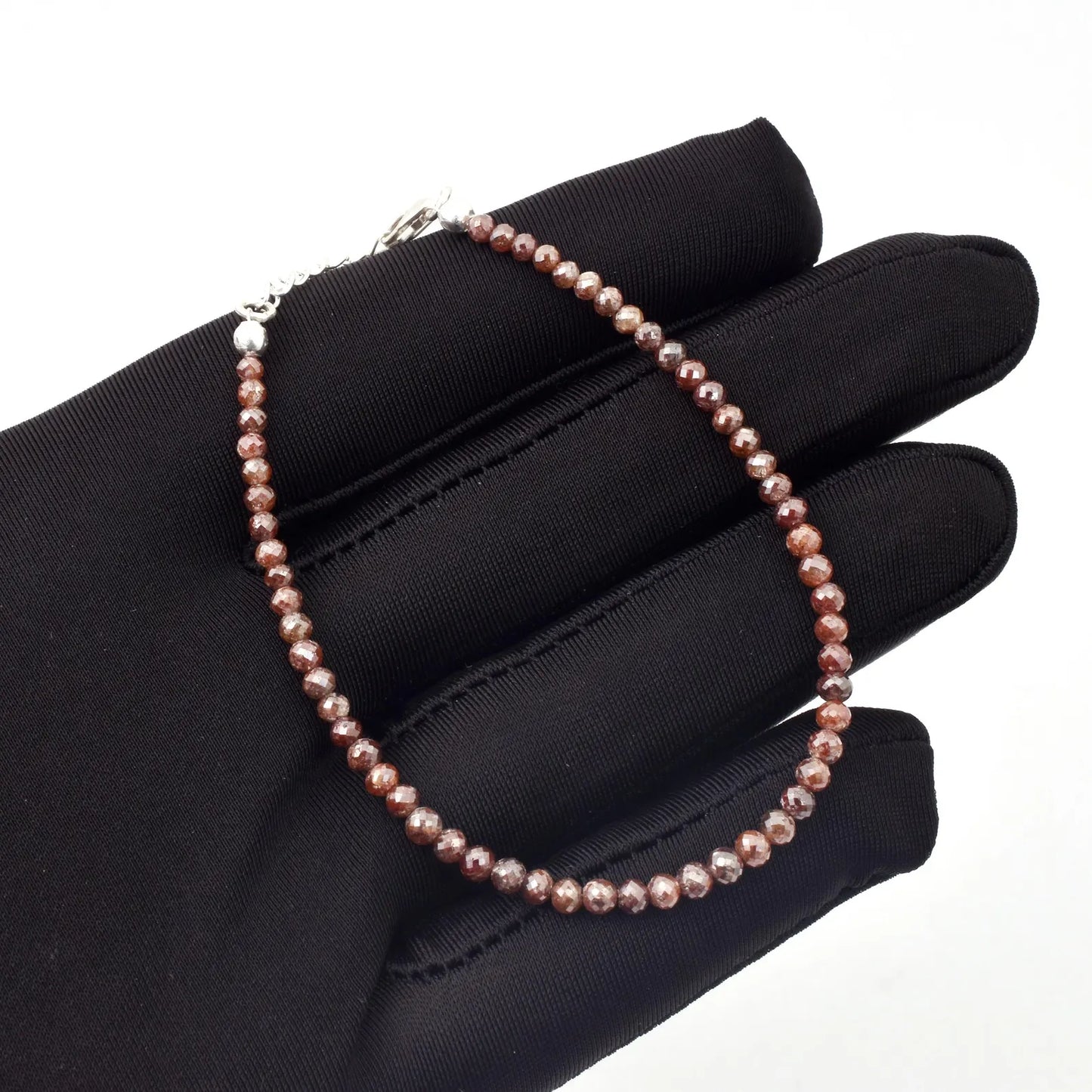 Champagne Red Diamond Balls Bracelet
