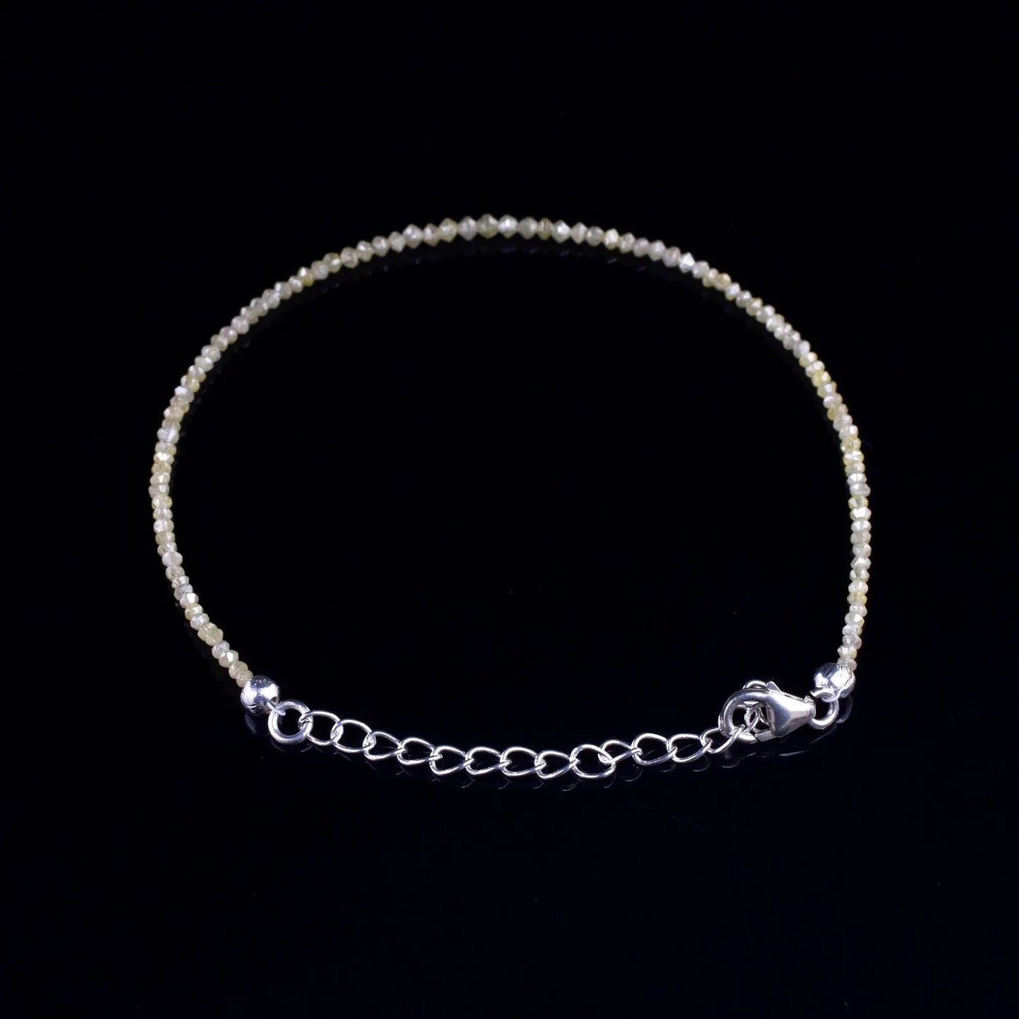 Light Yellow Diamond Bracelet 925 Sterling Silver Bracelet