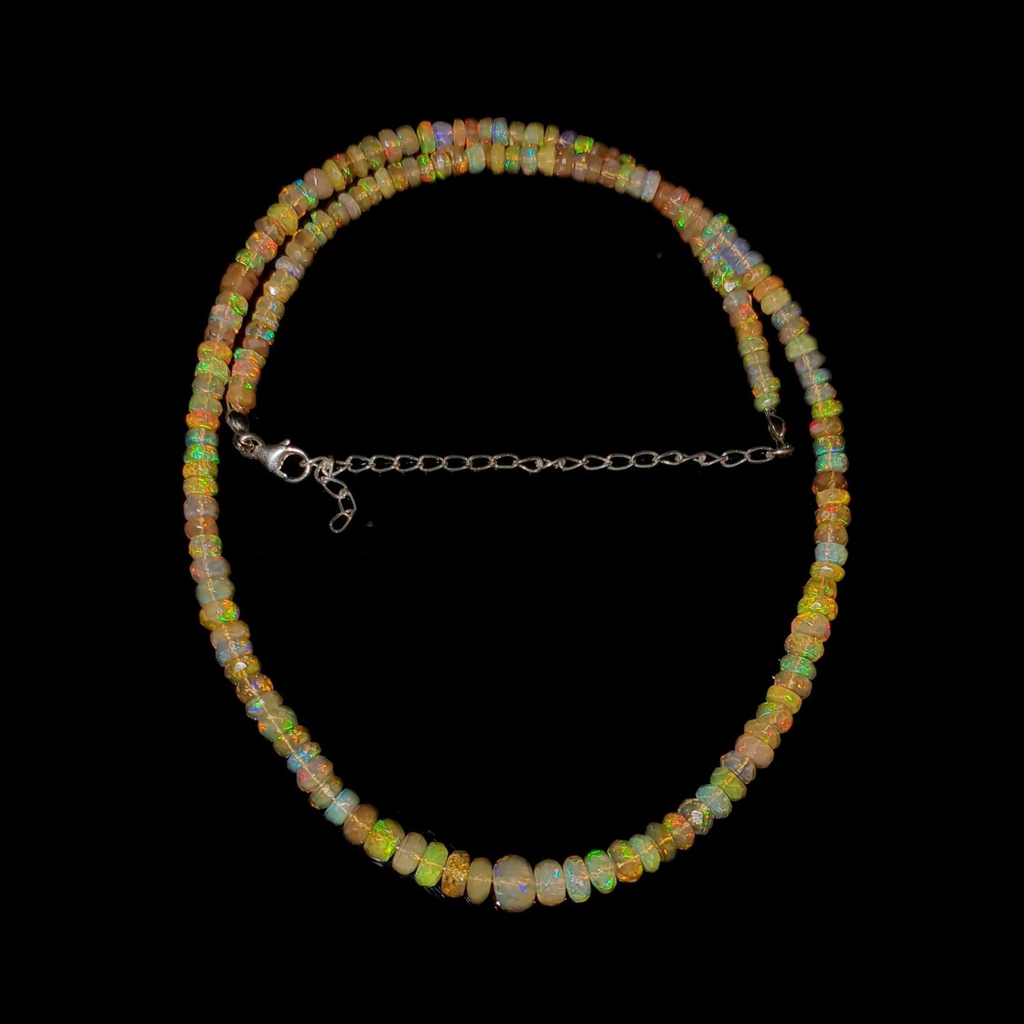 Ethiopian Opal Beads Necklace 4 - 5.5 mm