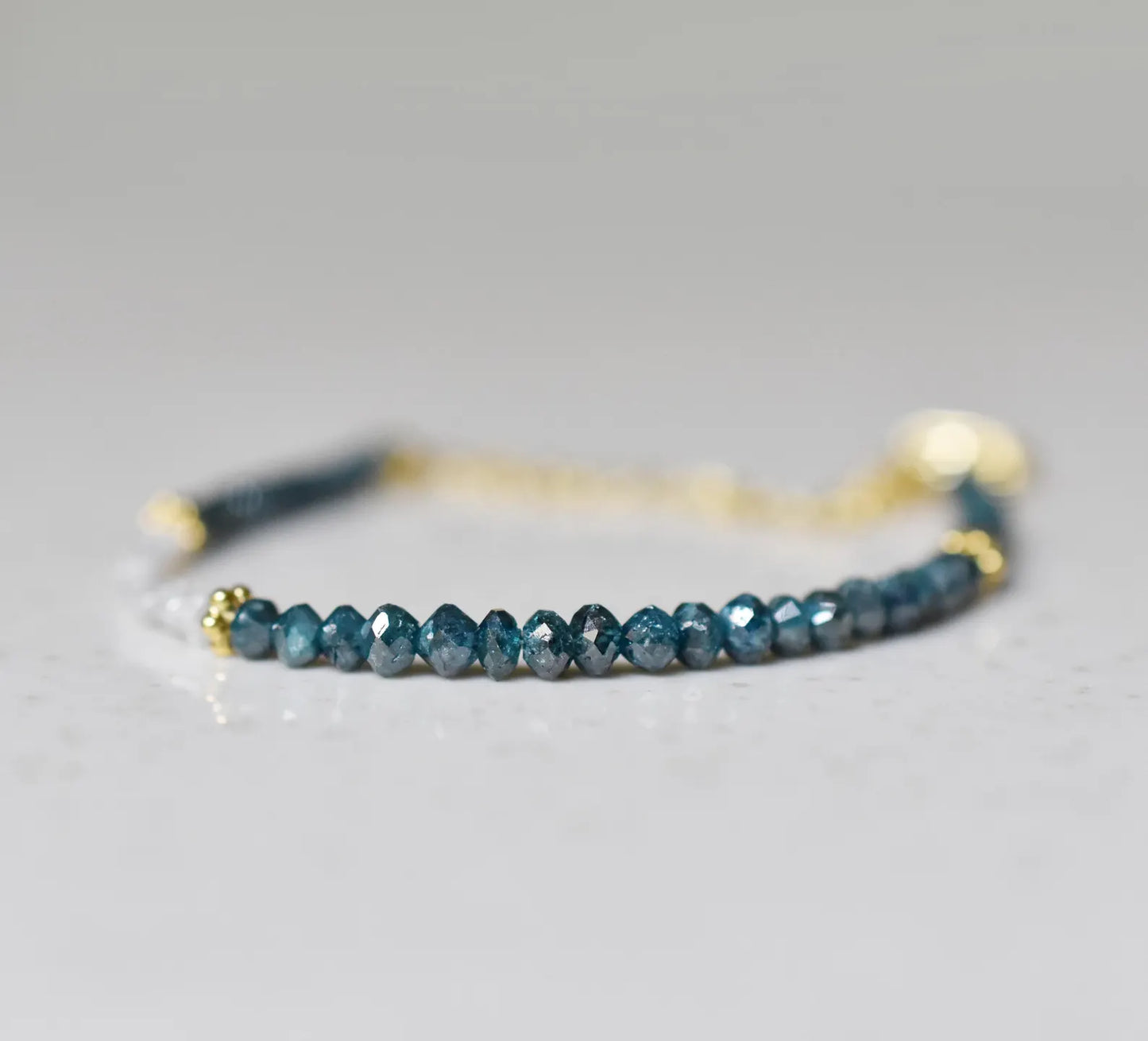 Blue Diamond Bracelet 18K Gold Filled Silver Jewelry