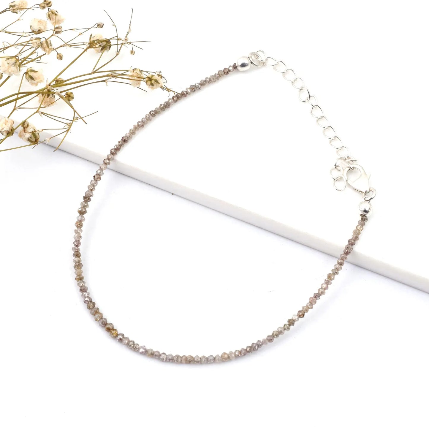 Champagne Diamond Beads Bracelet