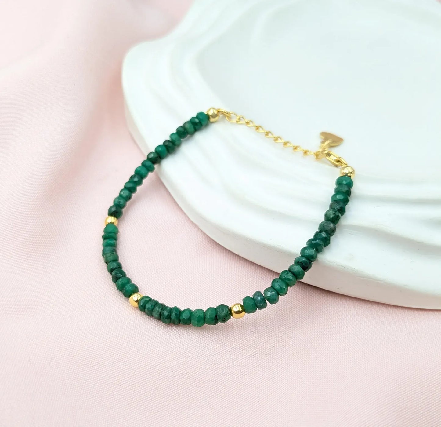 18K Emerald Corundum Bracelet