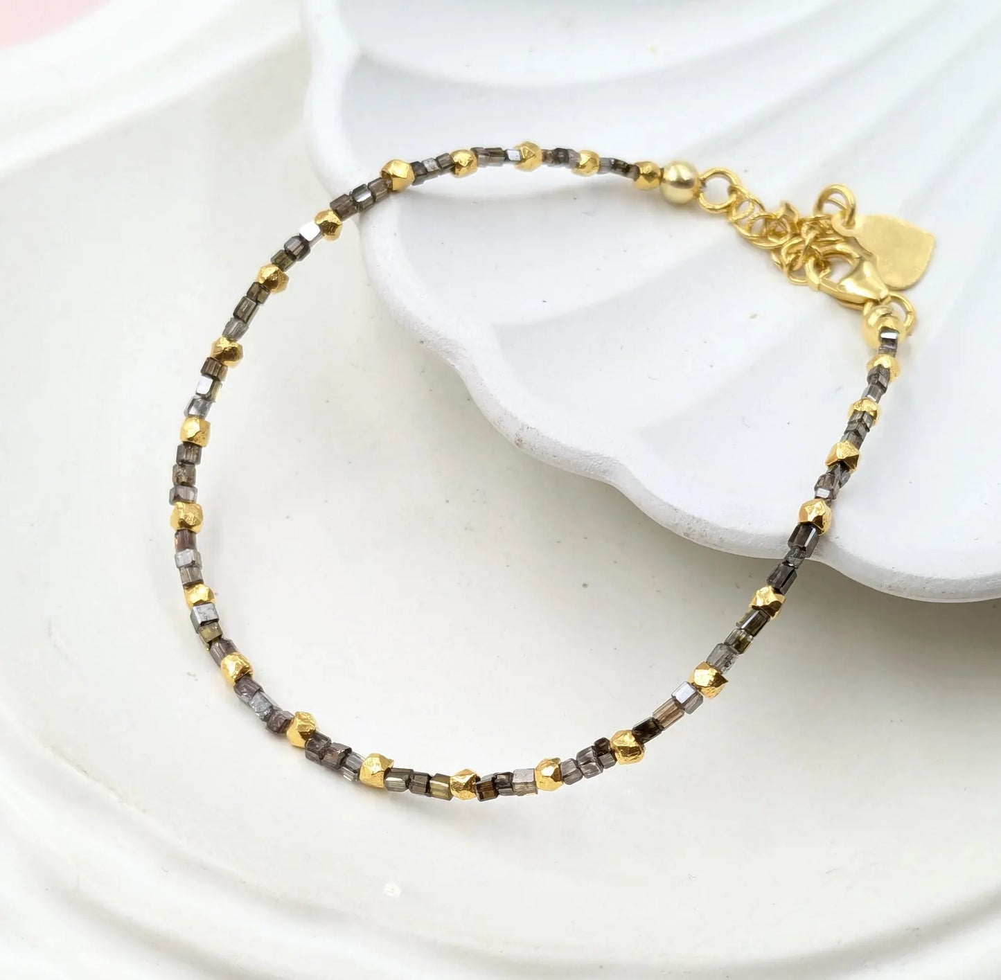 Champagne Diamond Bracelet Silver 18k Gold Bracelet