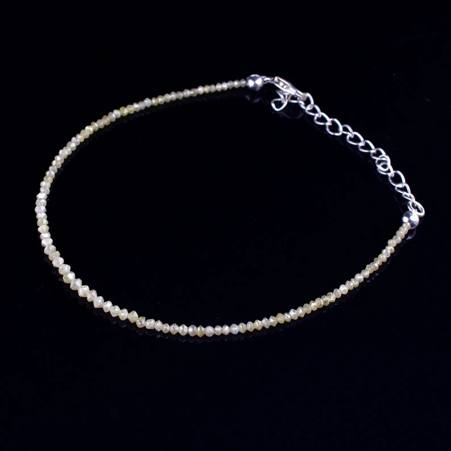 Light Yellow Diamond Bracelet 925 Sterling Silver Bracelet