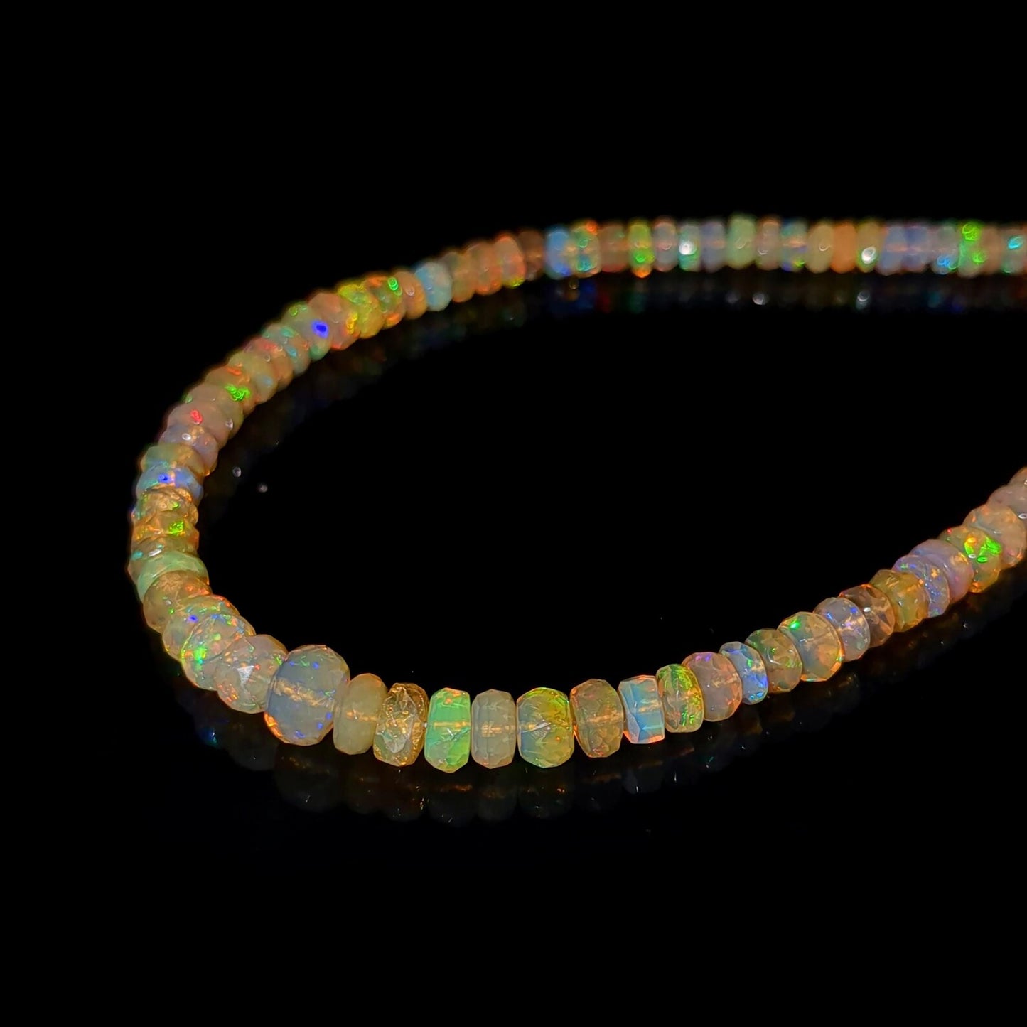 Ethiopian Opal Beads Necklace 4 - 5.5 mm