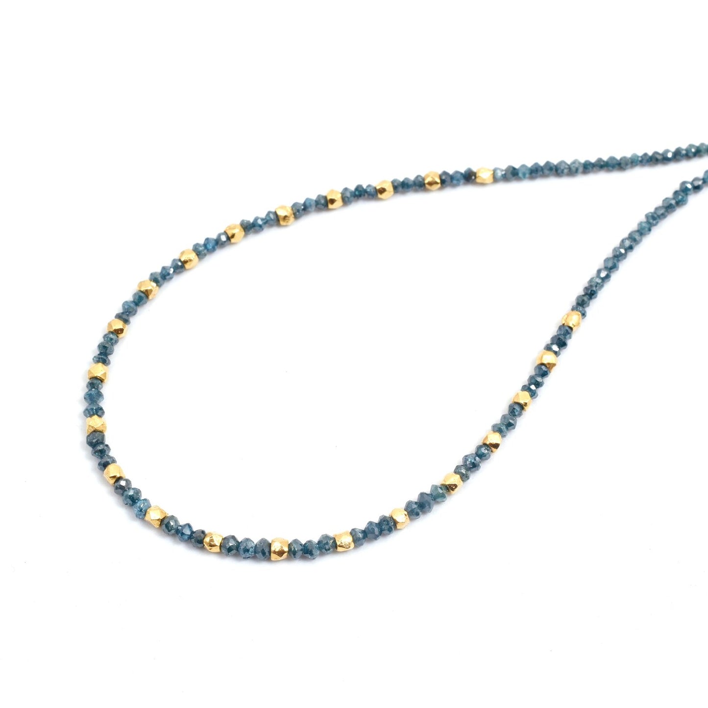 Blue Diamond Necklace 925 Sterling Silver Gold Filled Jewelry