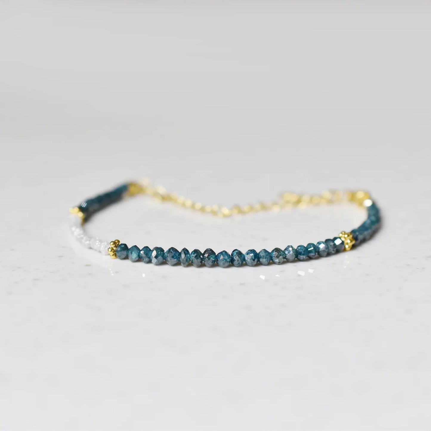 Blue Diamond Bracelet 18K Gold Filled Silver Jewelry