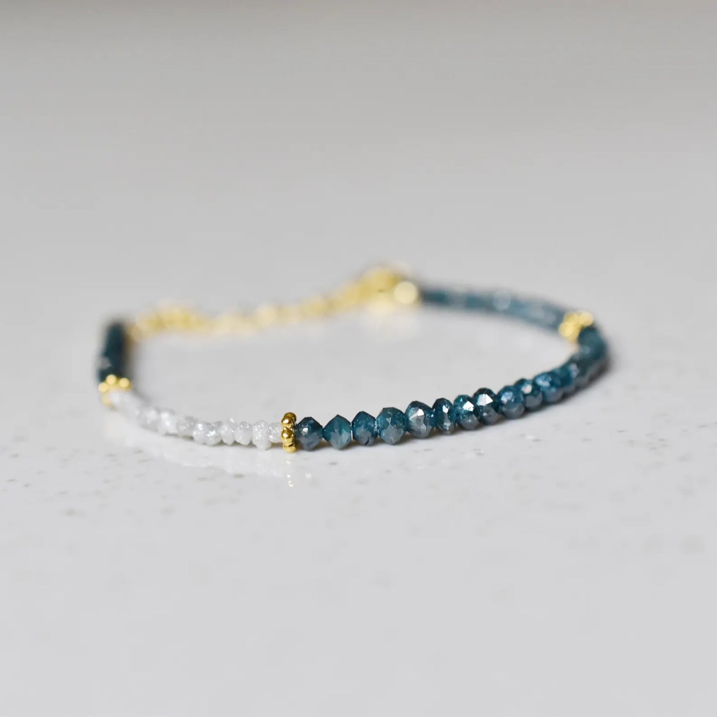 Blue Diamond Bracelet 18K Gold Filled Silver Jewelry