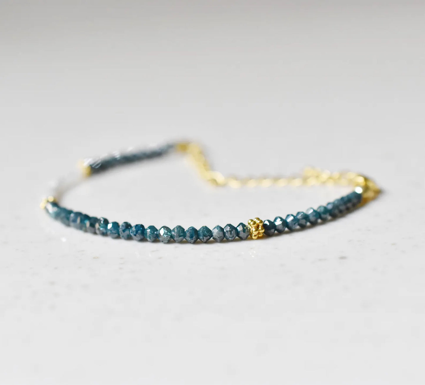 Blue Diamond Bracelet 18K Gold Filled Silver Jewelry