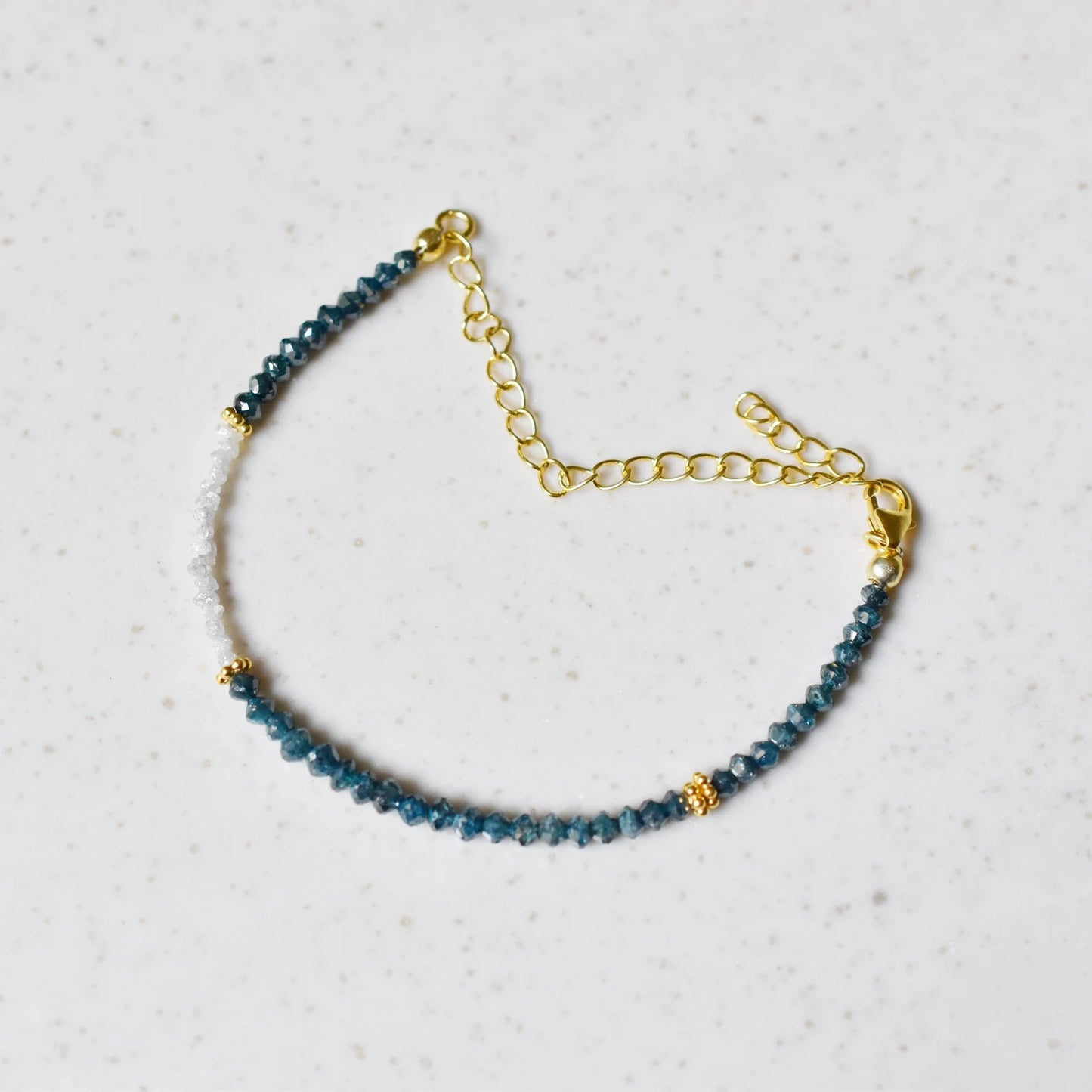 Blue Diamond Bracelet 18K Gold Filled Silver Jewelry