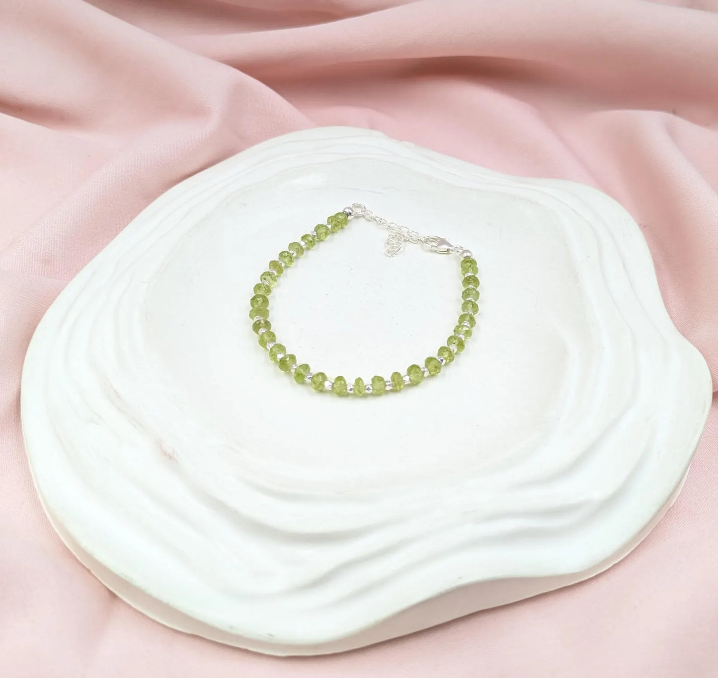 Peridot Bracelet 925 Sterling Silver Gemstone Jewelry