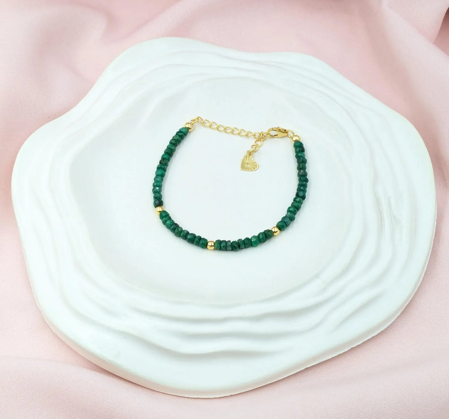 18K Emerald Corundum Bracelet