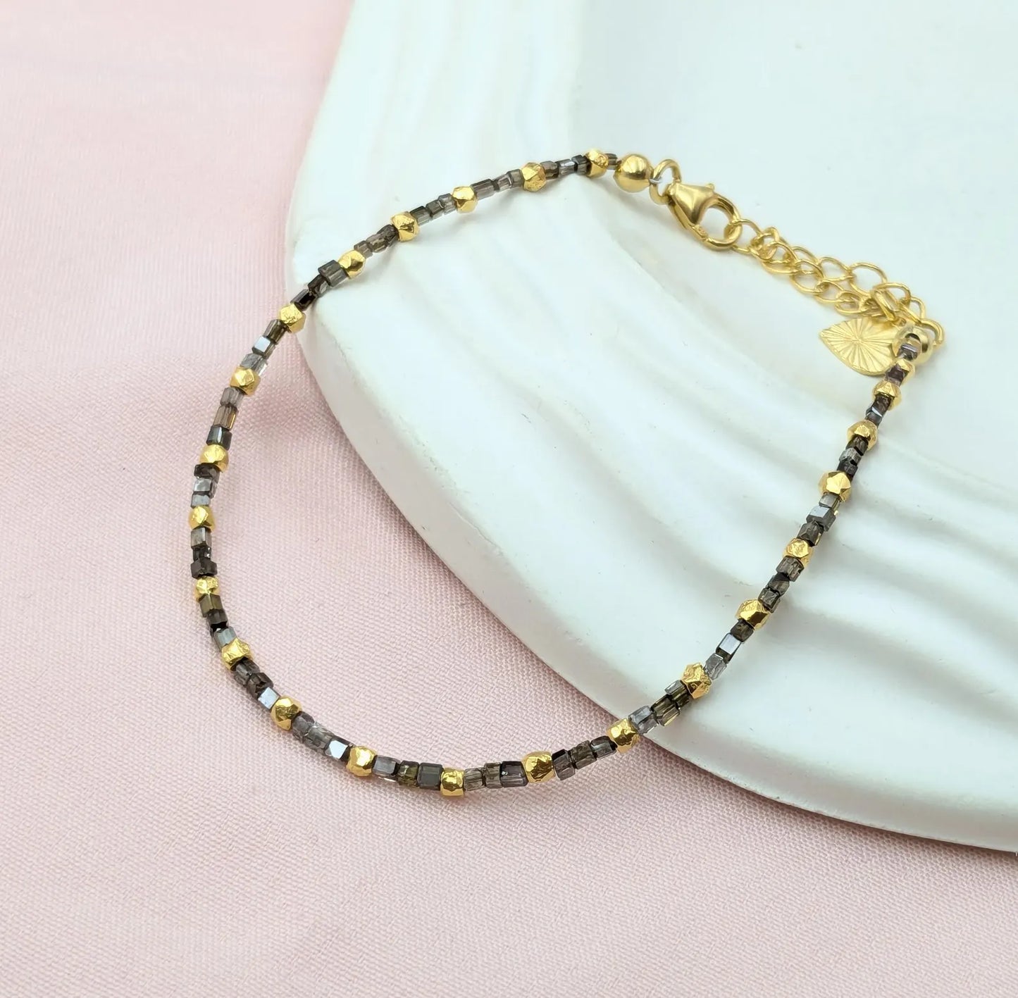 Champagne Diamond Bracelet Silver 18k Gold Bracelet