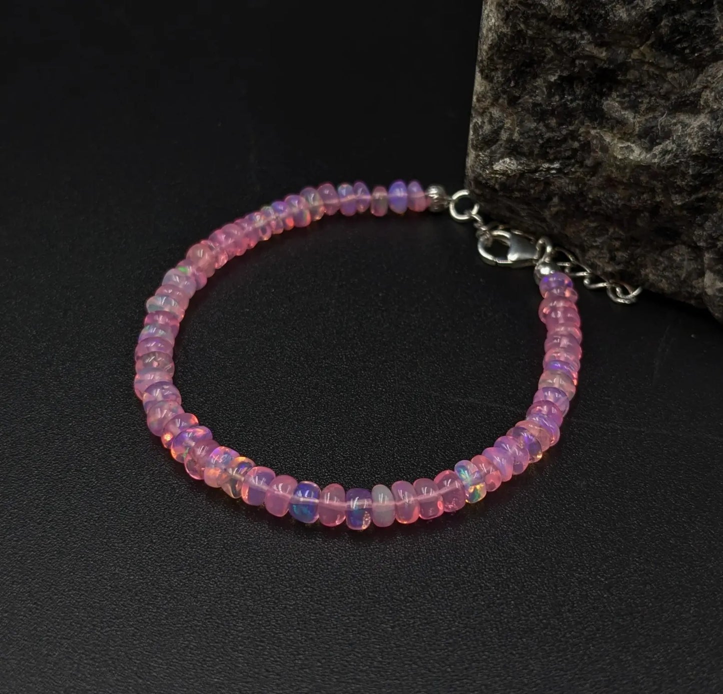 AAA+ Pink Ethiopian Opal Bracelet