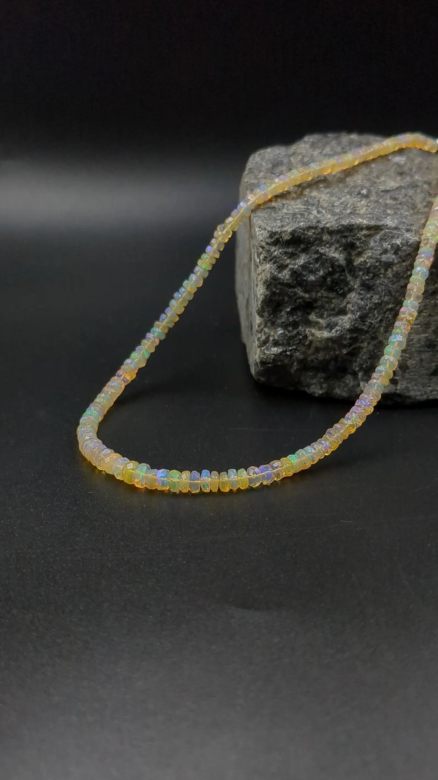 Yellow Ethiopian Opal Necklace