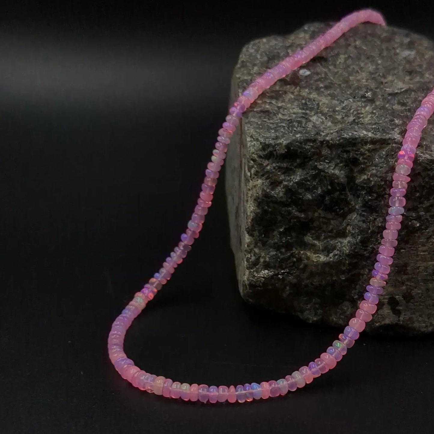 Pink Ethiopian Opal Necklace
