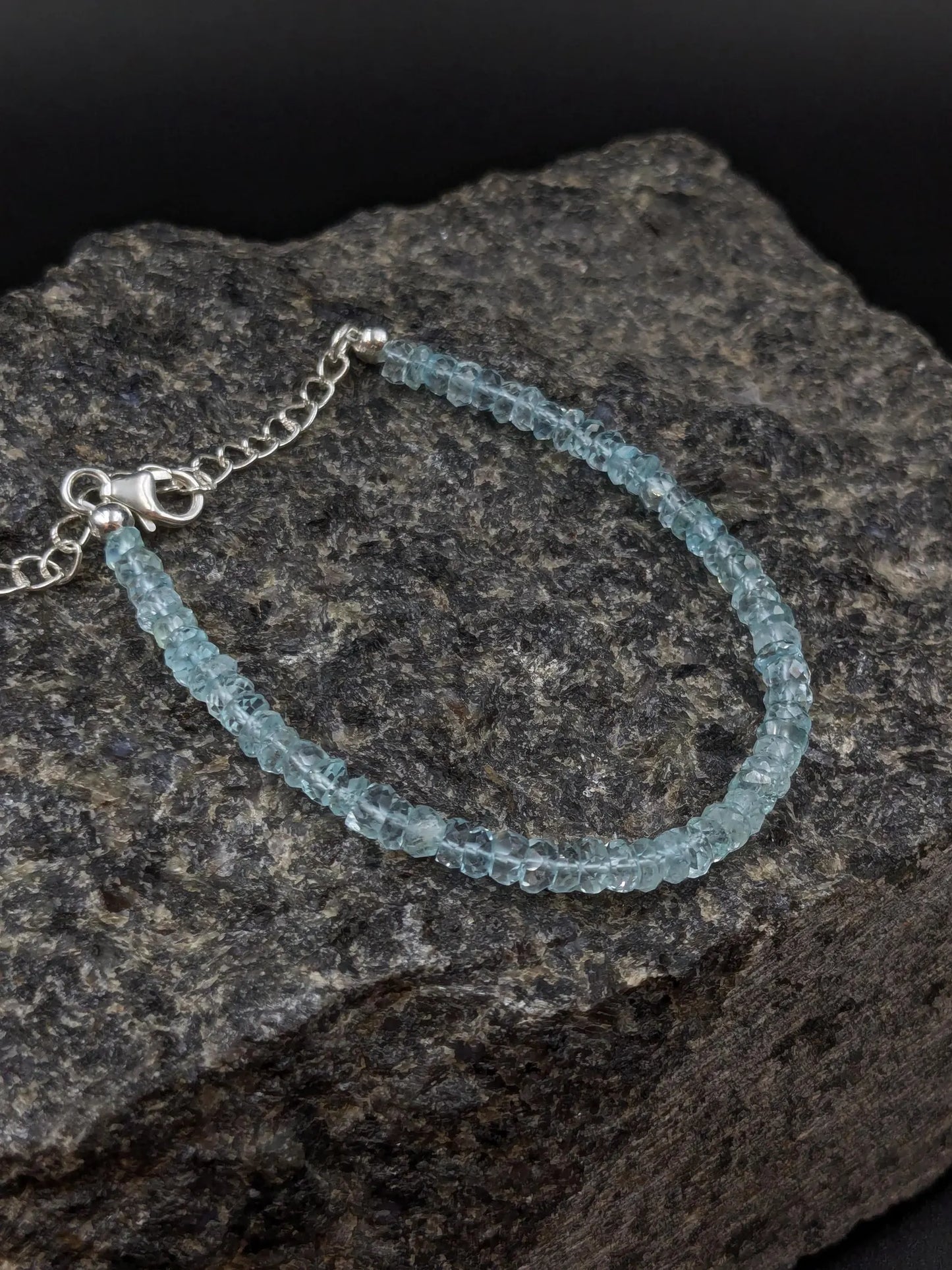 Aquamarine 925 Sterling Silver Bracelet