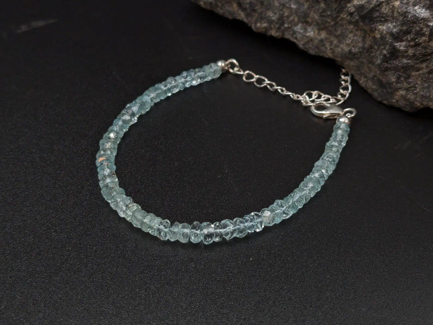 Aquamarine 925 Sterling Silver Bracelet