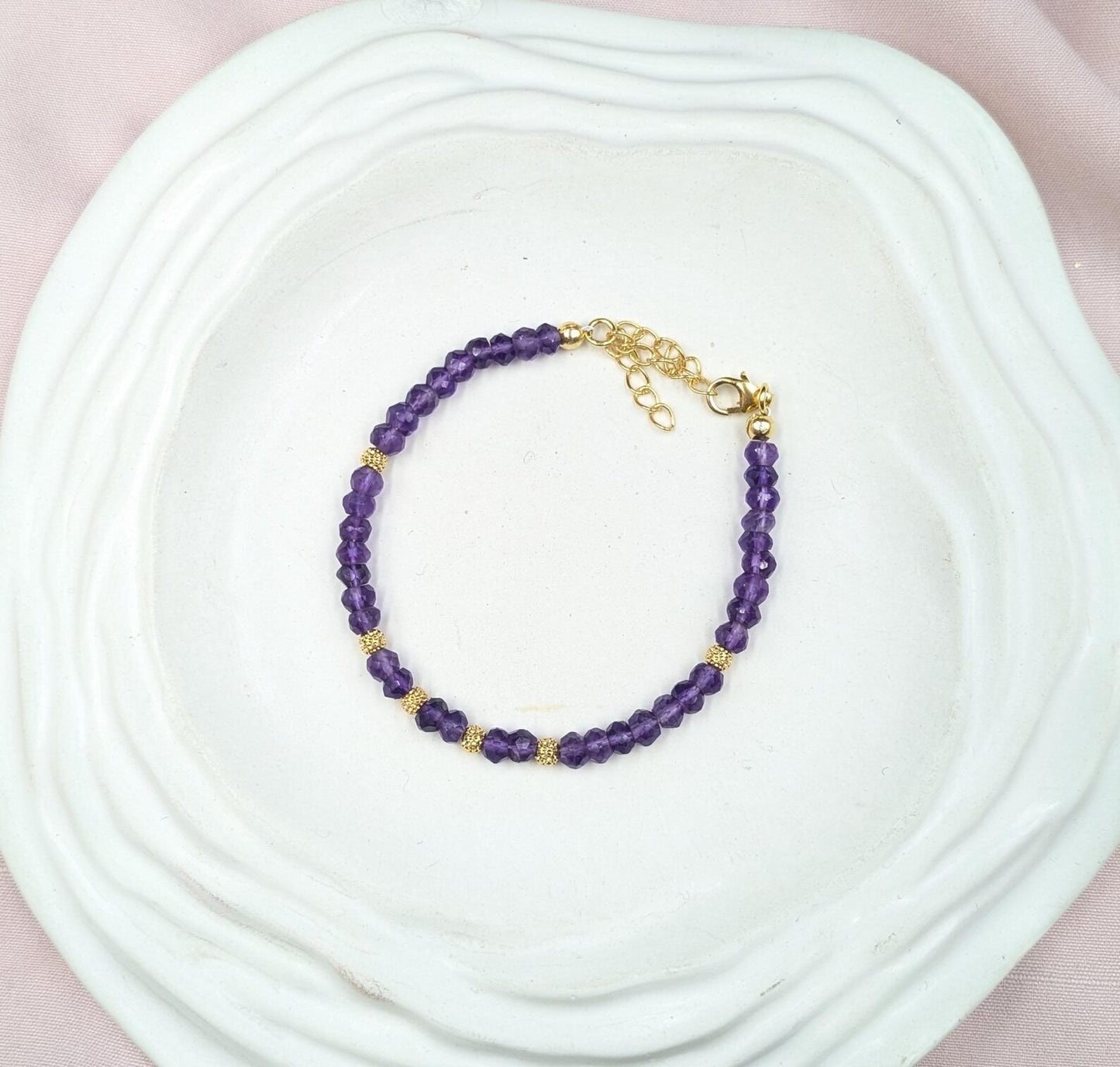AAA+ Amethyst Bracelet Handmade Gemstone Jewelry