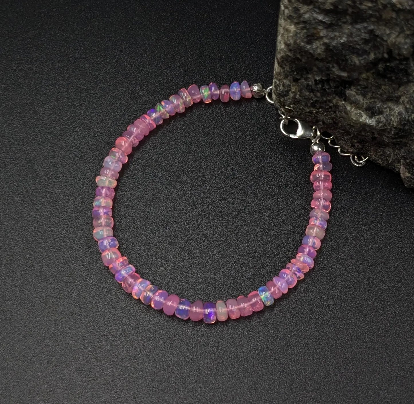 AAA+ Pink Ethiopian Opal Bracelet